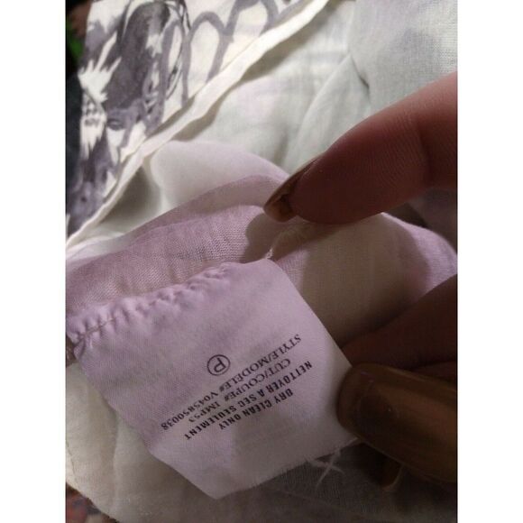 Vince.  Gray Silk Cottom Gray Floral Sundress Size 4 - Picture 7 of 7